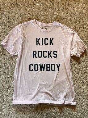 Kick Rocks Cowboy Pink Graphic Tee